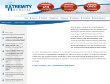 Tablet Screenshot of extremitymedical.com
